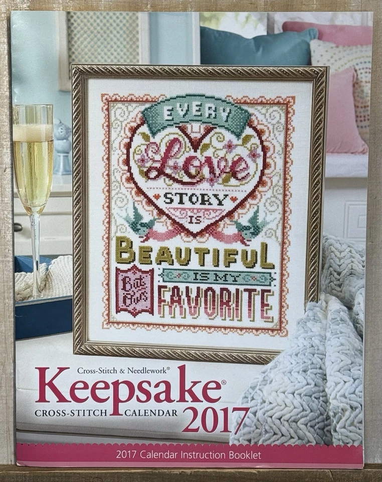 Craftways Keepsake Calendar 2017 Cross Stitch Monthly Project Patterns Holiday - Image 1 of 4