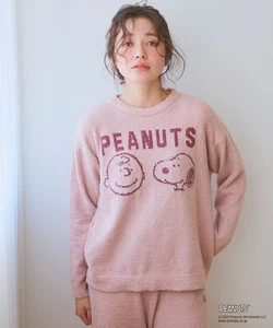 PEANUTS Snoopy Women's Fluffy Pajamas, Loungewear, Pants Sold Separately, Pink - Picture 1 of 8