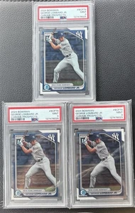 2024 Bowman Draft Chrome George Lombard Jr 3ct Lot psa 9 Mint Yankees 1st RC - Bild 1 von 2