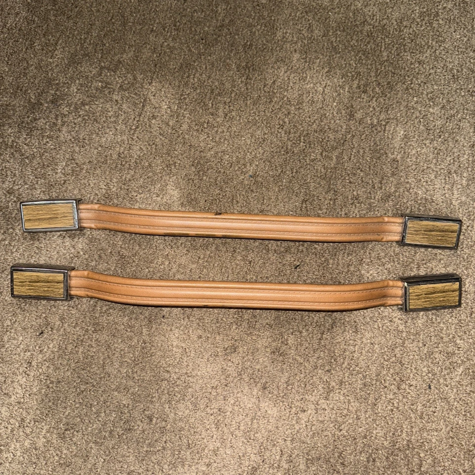 1984 1985 CADILLAC DEVILLE FLEETWOOD ALÇAS DE GARRA PUXAR ALÇAS ASSENTO TRASEIRO PAR FABRICANTE DE EQUIPAMENTO ORIGINAL - Imagem 1 de 4