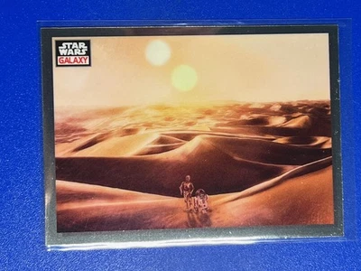 Topps Star Wars Galaxy Chrome 23 Base Tatooine Sunset CPO & R2D2 #91 - Image 1 of 3