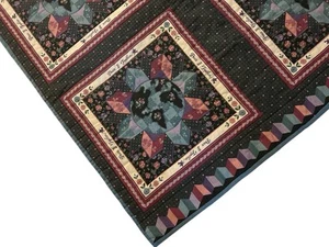 PEACE IT TOGETHER Vtg Quilted Wall Hanging 1980’s Ditsy Floral Bird Dove Blanket - Picture 1 of 8