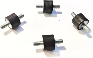 4 Rubber Vibration Isolator Mounts (1" Dia x 3/4 Thk) 5/16-18 x 3/4" Long Studs - Picture 1 of 1