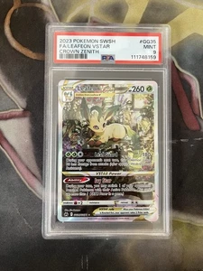 Leafeon VSTAR GG35/GG70 Crown Zenith: Galarian Gallery Holo PSA 9 - Picture 1 of 2