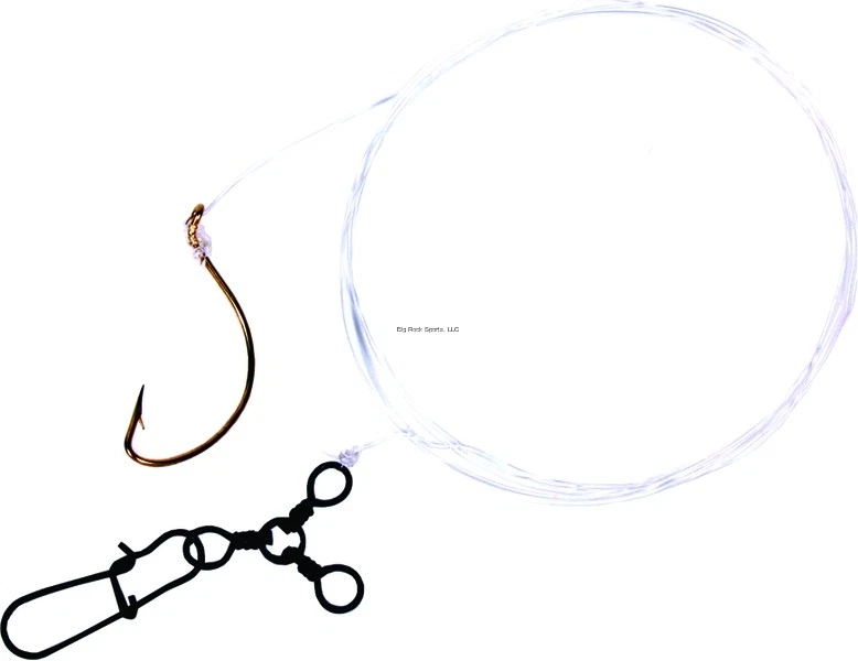 Sea Striker Fluke Rig, 2/0 Gold Wide Gap Plain Hook, 3-Way & Snap - Image 1 of 1