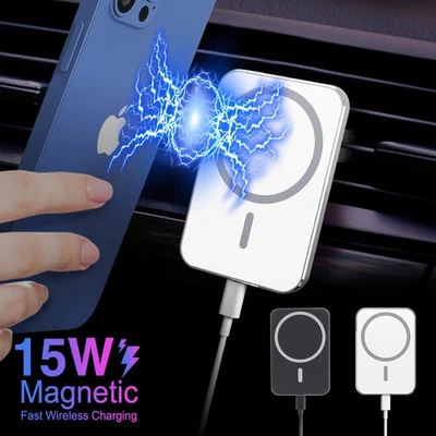 Soporte de teléfono MagSafe para montaje de cargador de coche 15 W carga inalámbrica rápida para iPhone Foto 1 de 4