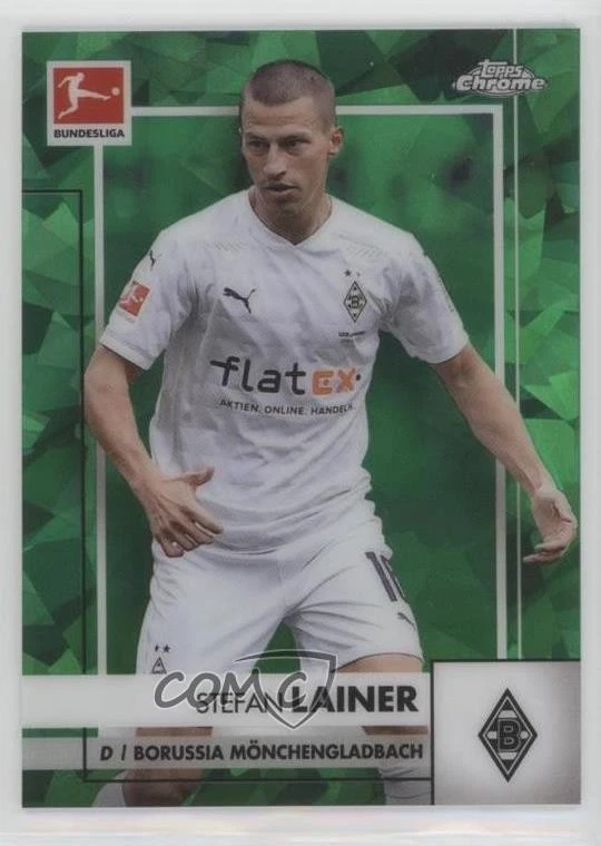 2020 Topps Chrome Bundesliga Sapphire Edition Green /75 Stefan Lainer Rookie RC - Image 1 of 2