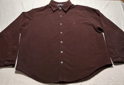 Polo Ralph Lauren Men’s XL Long Sleeve Fleece Shacket Button Shirt Casual Preppy - Image 1 of 4