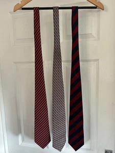 Three Roberto London Mens 100% silk tie X 3 made in Great Britain ,vgc (c3) - Picture 1 of 11