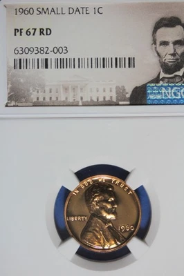 1960 NGC PF67 RD LINCOLN MEMORIAL CENT #B51133 - Image 1 of 2
