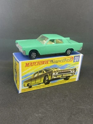 Matchbox Lesney #31 Custom Superfast Lincoln Superfast Wheels With Repro Box. - Image 1 of 4