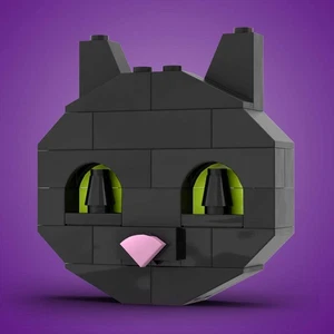 Custom Halloween Black Cat made using LEGO parts - Picture 1 of 2