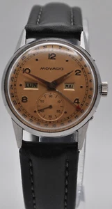 Movado Triple Calander Manual wind stainless-steel gents watch ref 14846 - Picture 1 of 13