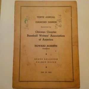 Chicago CUBS 1950 Signed Baseball Writers (13) AUTOS Dinner Menu PSA/DNA L@@K! - Picture 1 of 9