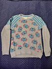 Disney Store Japan Women's Gray & Blue Tsum Tsum Stitch Print Sweatshirt Small S