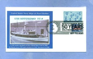 USS SOTOYOMO YT-9 Harbor Tug: Pearl Harbor 1941 Ships Photo Cachet Pictorial PM - Picture 1 of 1