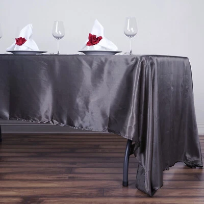 15 pcs 60x126" SATIN Rectangular TABLECLOTHS Wedding Decorations Table Linens - Image 1 of 4