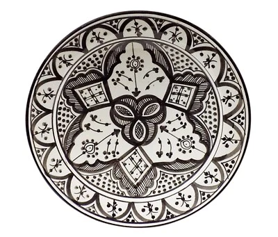 Moroccan Ceramic Plate Salad Pasta Bowl Serving Handmade Wall Hanging 12" Large - Image 1 of 4