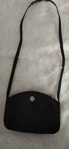 NWT Ann Klein Crossbody Purse Multi Compartment MSRP $68.00 Black/ Gold EC - Picture 1 of 4