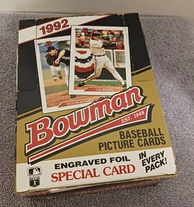 Bowman Baseball 1992 36ct caja (vacía) coloridos bonitos gráficos ver escaneos - Imagen 1 de 5