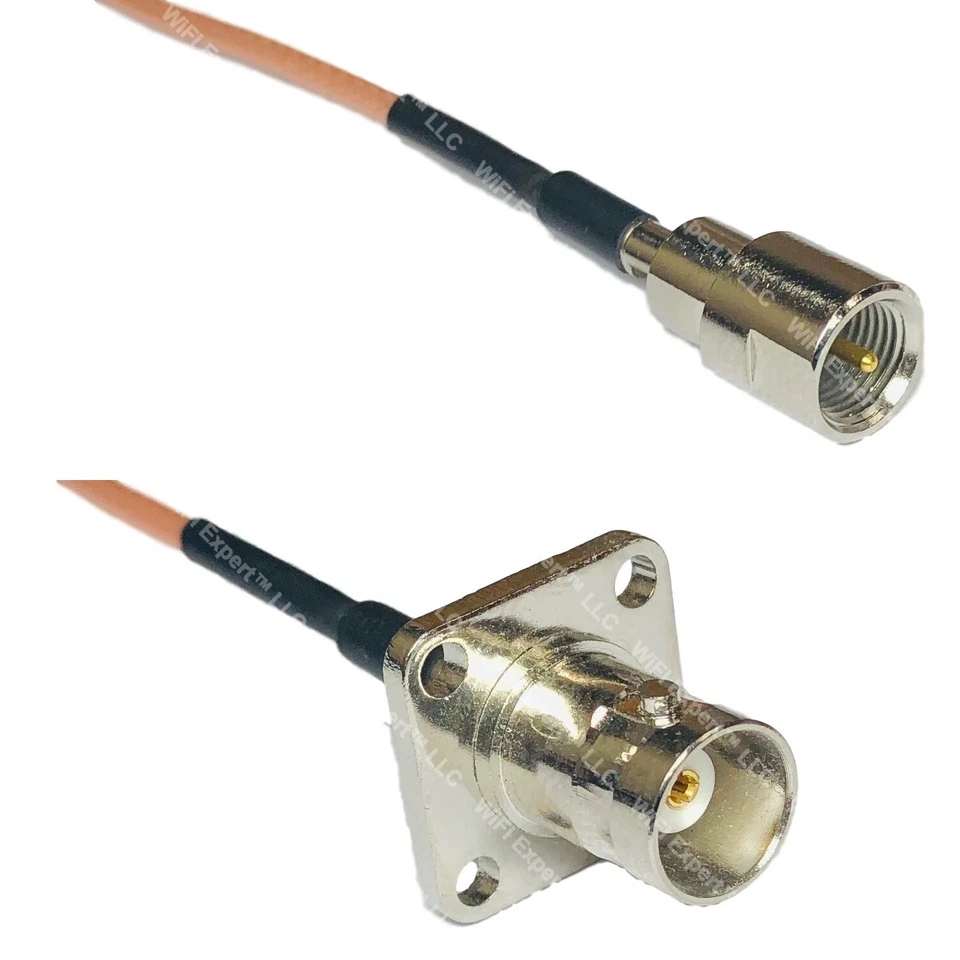 RG316 FME MALE to BNC Flange Female RF Cable Rapid-SHIP LOT - Image 1 of 1