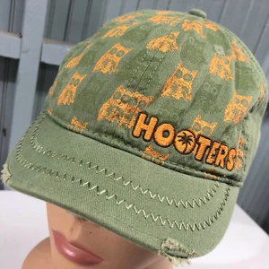 Hooters Chicago Restaurant Military Green Owls Strapback Baseball Cap Hat  - Bild 1 von 4