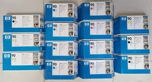 HP 90 Genuine Inks and Printheads Set DesignJet 4000 4500 - Picture 1 of 1