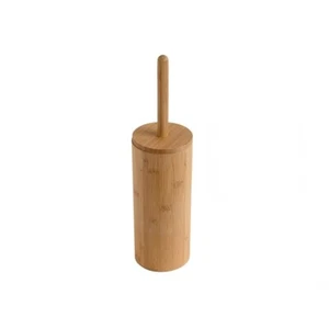 Woodluv Round Natural Bamboo Wood Toilet Brush & Holder - Picture 1 of 7