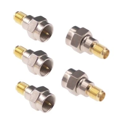 5Pcs SMA Female to F Male Connectors RF Coax Coaxial Connector 50ohm RF Adapters - Image 1 of 4