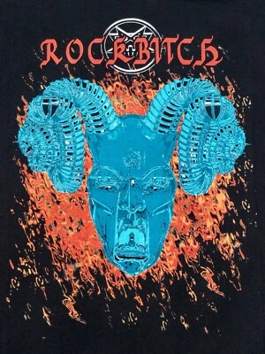 Rockbitch Official T Shirt Horned Blue Demon Size S/M Ltd Occult Metal Gothic   - Image 1 of 2