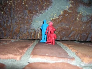 OHIO ART TOY BAUER & FRAU KIND 50ER JAHRE VINTAGE VINYL SPIELZEUG FAMILIE FIGUREN VINYL - Bild 1 von 4