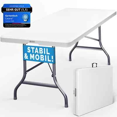 Gartentisch Klapptisch Campingtisch Klappbar 180 cm Buffettisch Party CASARIA® - Bild 1 von 4