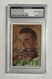 CHRIS HESTON Signed 2016 Topps Heritage Rookie Autograph PSA/DNA AUTO
