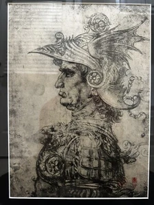 Nach Leonardo da Vinci "Profil eines Kriegers im Helm" - Bild 1 von 4