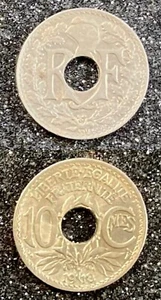1918 France 10 Centimes Coin / 'Liberté, Égalité, Fraternité' / World War I /WWI - Picture 1 of 4