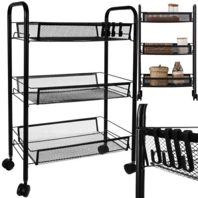 Carro Organizador De Hierro Para Baño Cocina Peluquería Esteticista 4 Ruedas - Imagen 1 de 4