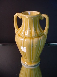 Scarce Red Wing Art Pottery Yellow Handled Vase 1931 Art Deco - Picture 1 of 6