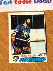 TOPPS NHL HOCKEY 1977-78 DUNC WILSON CARD 224 PITTSBURGH PENGUINS EXCELLENT