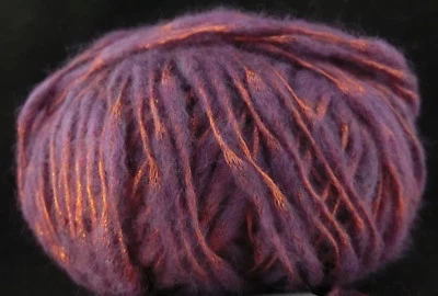 (159€/kg): 50 g SMC BRIOLETTO Effekt m. Glanzfaden, Fb. 08246 lila/rost  #3611 - Bild 1 von 2