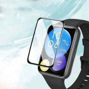 Tempered Protector Cover Smartwatch Huawei Watch Fit 2 9D HD 3pcs Soft Glass - Zdjęcie 1 z 6