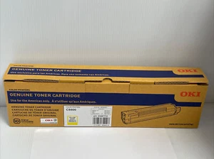 OKI GENUINE New Okidata C8800 43487733 Yellow Toner Cartridge - Picture 1 of 2