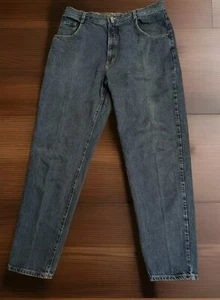 VINTAGE Structure 34x32 Blue Jeans Retro 90s Loose Tapered Leg Skater Grunge Hip - Picture 1 of 15