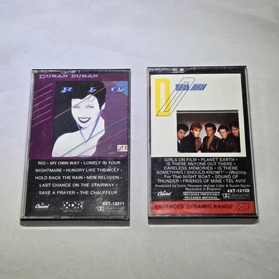 Duran Duran: Rio Cassette Tape Lot 1982 & Duran Duran Tiger Capitol Records Foto 1 de 3