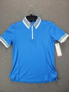 Lucky In Love Collars Shirt Womens XS Blue Vaportex Quick Dry Golf Tennis - Picture 1 of 6