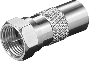 F-Adapter: F-Stecker > Koax-Stecker; F-Adapter: F-Stecker > Koax-Stecker, Kupfer - Afbeelding 1 van 2