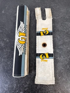 Old School BMX GT Huntington Beach / Dyno 2-PC Pads Black w/ Gray & Yellow - Picture 1 of 11