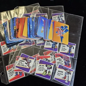 MINT 1985 TRANSFORMERS ACTION CARDS HASBRO Complete 192 Card Set 23 sticker - Picture 1 of 19