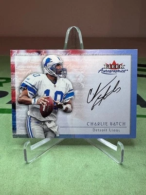 2000 Fleer Tradition Charlie Batch Autographics On Card AUTO - Detroit Lions - Image 1 of 2