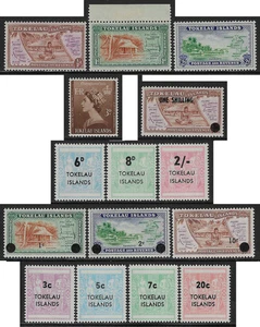 Tokelau 1948-52 6 sets sg 1-15 MH 1st issues - Picture 1 of 2