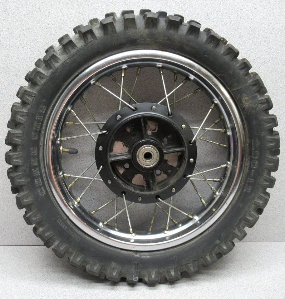 VINTAGE 1991 YAMAHA PW80 PW 80 REAR RIM HUB TIRE - Image 1 of 4
